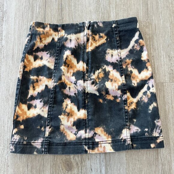 Womens Free People Multicolor Tie Dye Mini Skirt - 0 - Picture 3 of 5